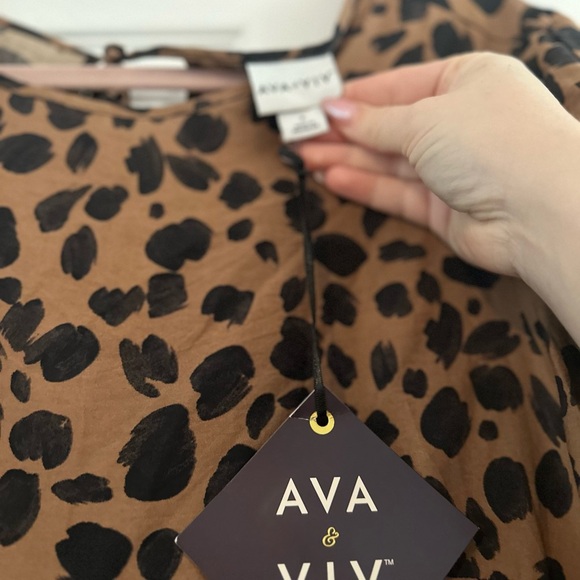 NWT Ava & Viv Leopard Print Women's Dress Size X (14W) - Picture 4 of 4